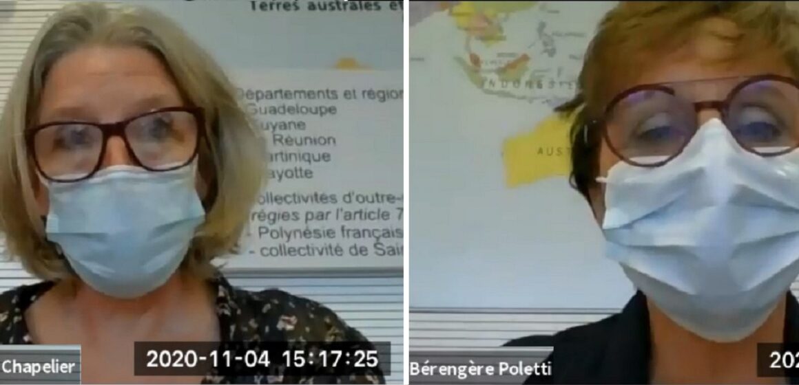Les députées du Gard et des Ardennes - Annie Chapelier à gauche (non-inscrit) et Bérengère Poletti à droite (LR), ont présenté leur rapport sur l’environnement international des Outre-mer.
