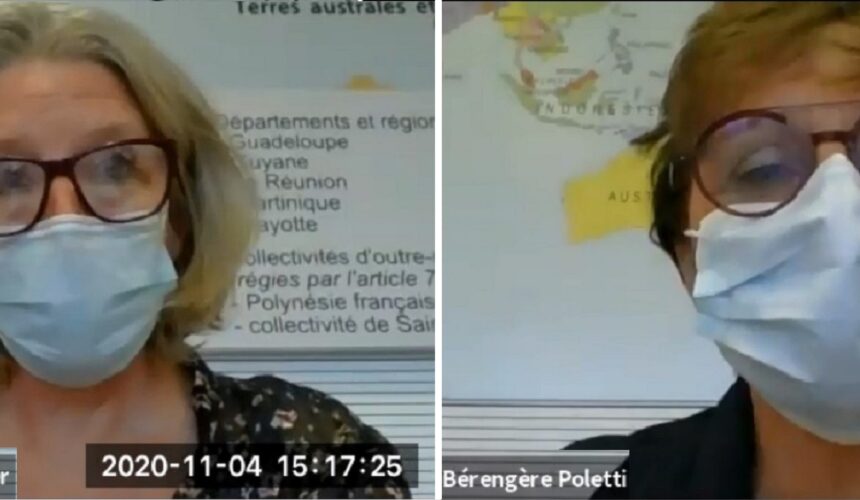 Les députées du Gard et des Ardennes - Annie Chapelier à gauche (non-inscrit) et Bérengère Poletti à droite (LR), ont présenté leur rapport sur l’environnement international des Outre-mer.