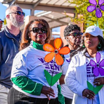 Marche pour la maladie d'Alzheimer 2023 à la Middle Georgia State University le 21 octobre 2023.