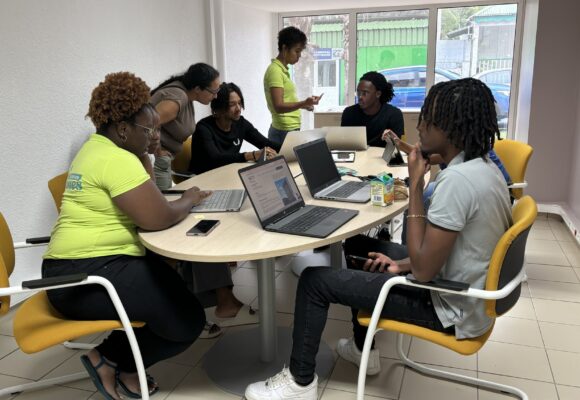 Une mobilisation limitée lors de la première journée des ateliers parcoursup du Crij Guadeloupe, jeudi 22 février 2024 à la Maison de l'insertion de la cohésion sociale à Petit-Bourg. Photo : FB Petit-Bourg