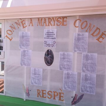 La médiathèque Médelice Baptista à Vieux-Habitants met à l'honneur Maryse Condé. Photo : DR