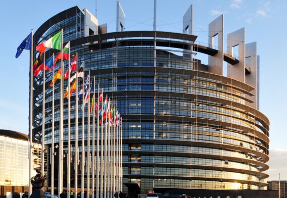 Parlement européen à Strasbourg (Bas-Rhin).