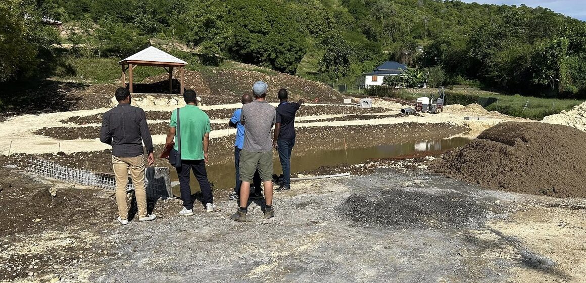 Visite du chantier des Jardins de Kervino à Mare-Gaillard au Gosier le 26 novembre. Photo : La Riviera du Levant - Officiel