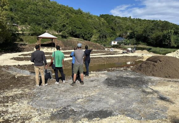 Visite du chantier des Jardins de Kervino à Mare-Gaillard au Gosier le 26 novembre. Photo : La Riviera du Levant - Officiel