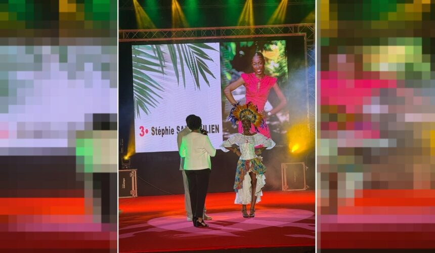 Parmi les sept concourantes à l’élection de Miss Vieux-Habitants (le 30 avril), pour la première fois en Guadeloupe, une candidate sourde et muette : Stéphie Saint-Julien. Photo DR