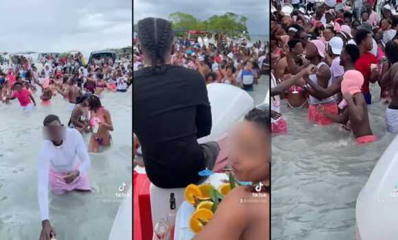 Illustration d'une boat party en Guadeloupe, avril 2022. Photo : Capture écran Twitter DR