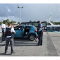 Une présence renforcée, mais éphémère, des forces de l'ordre dans le port de Grand-Bourg à Marie-Galante le 23 octobre 2025. Photo : Gendarmerie de Guadeloupe