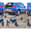 Gros plan sur un drone professionnel équipé d'une caméra, utilisé par la gendarmerie pour des opérations de surveillance nocturne. Photo : Gendarmerie de Guadeloupe