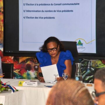 Maryse Etzol (photo ci-dessus) a été réélue, mercredi 8 avril, présidente de la communauté des communes de Marie-Galante (CCMG)