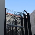 Vue des grilles de la prison de Basse-Terre inaugurée en décembre 2025. Photo : Gilles Morel / Simax / Sipa